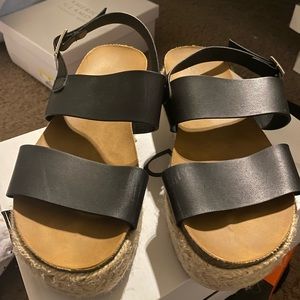 Black espadrille sandals